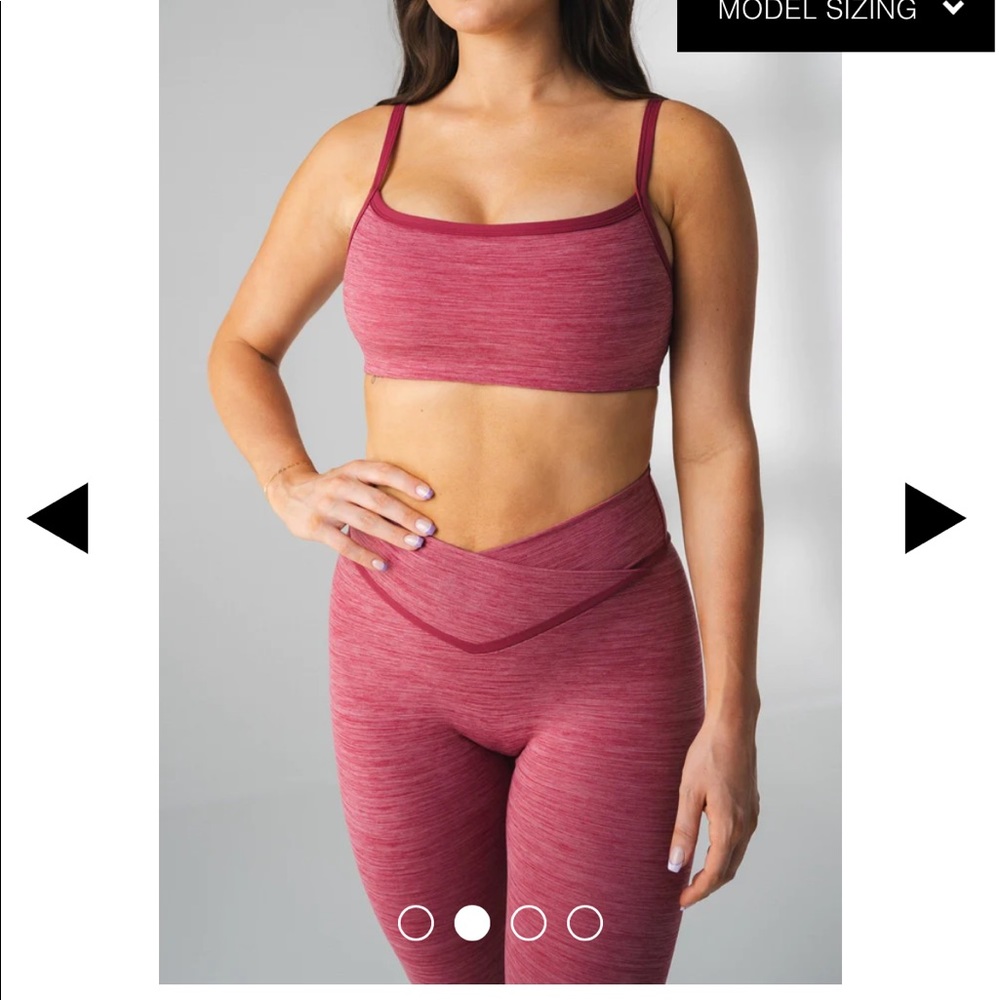 Vitality - daydream square bra sangria marl